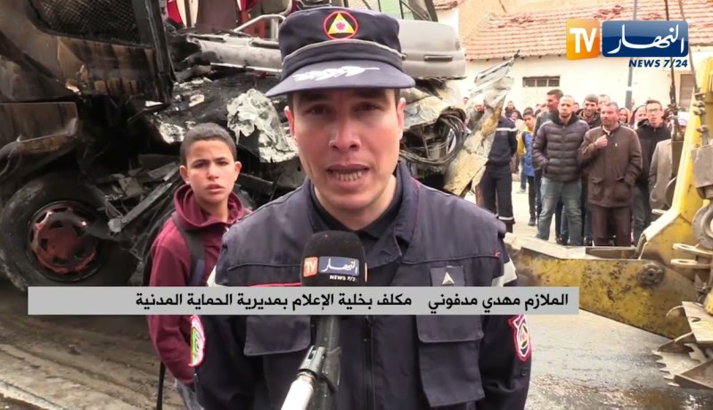 أم البواقي: 16 جريحا في حادث إصطدام ركاب بجدار منزل بعين فكرون