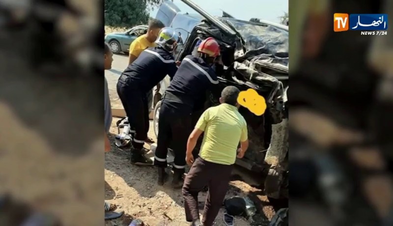 عين الدفلى: هلاك 3 أشخاص وإصابة 3 آخرين في حادث مرور بالطريق الوطني رقم 4