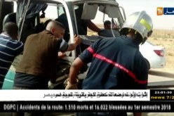 البيض: 19 جريحا في حادث إصطدام حافلة نقل مسافرين بسيارة سياحية