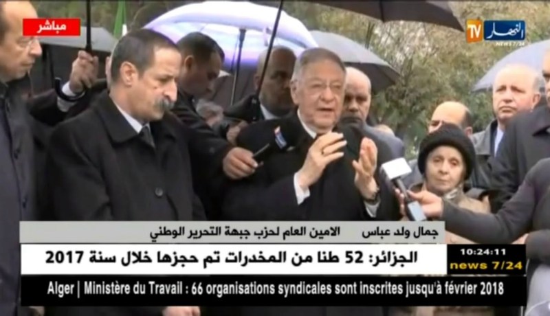 مقبرة العالية : الأمين العام للأفلان يضع باقة من الزهور على قبر الشهيد العربي بن مهيدي