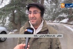 باتنة: الثلوج تكسي منطقة “كندروسي” و ” أم الرخى” حلة بيضاء