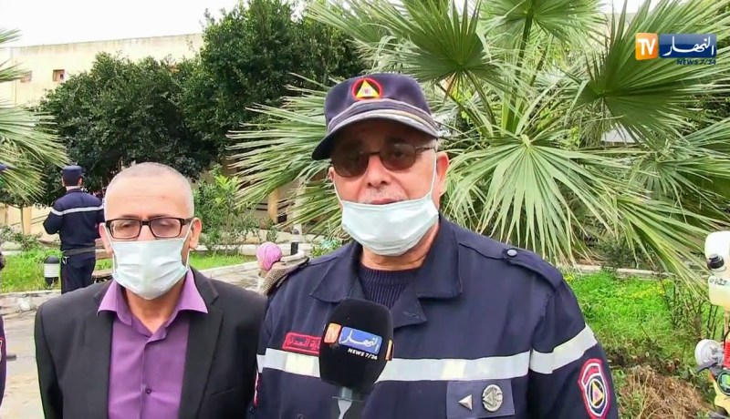 جيجل/ مصالح الحماية المدنية تقوم بحملة تعقيم لدار المسنين ببلدية العوانة