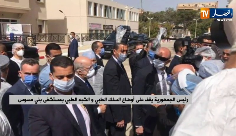 رئيس الجمهورية يقف على المخزون الوطني من الأدوية والمستلزمات الطبية بالصيدلية المركزية