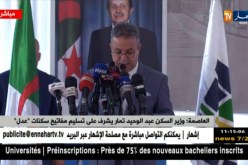 وزير السكن عبد الوحيد تمار يشرف على تسليم مفاتيح سكنات “عدل”
