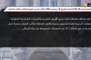 تعليمة رقم 96-08 الصادرة بتاريخ 18 ديسمبر 1996 بشأن تحديد شروط إنشاء مكاتب الصرف