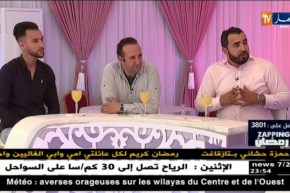 زابينغ رمضان مع الممثلان الياس نشام وأكرم