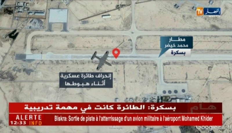 هكذا إنحرفت الطائرة العسكرية بالقرب من مطار محمد خيضر ببسكرة