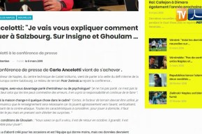 أنشيلوتي: غولام يكبر شيئا فشيئا وهو مرتاح للعب دائما