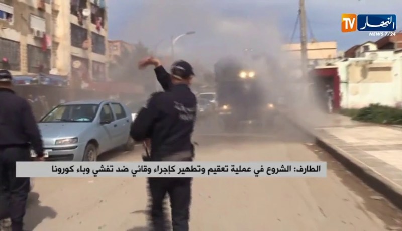 الطارف/ الشروع في عملية تعقيم وتطهير كإجراء وقائي ضد تفشي وباء “كورونا”