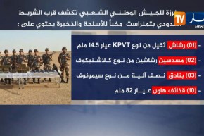 مفرزة للجيش الوطني الشعبي تكشف مخبأ للأسلحة والذخيرة