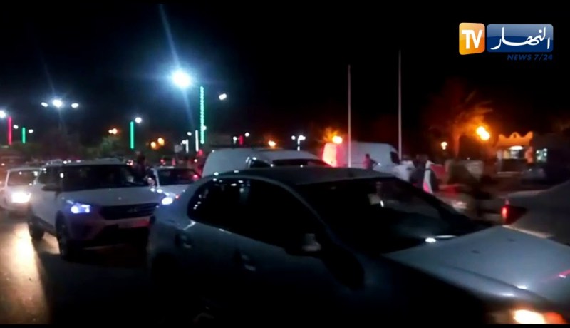 إحتفالات كبيرة في شوارع غرداية بعد فوز الخضر على كوت ديفوار