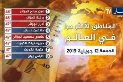 المناطق الأكثر حرا في العالم ليوم الجمعة 12 جويلية  2019