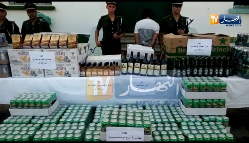 الدرك الوطني يوقف شخصا ويحجز كمية معتبرة من المشروبات الكحولية بجيجل