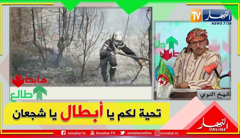 الشيخ النوي يحيي أعوان الحماية المدنية على المجهودات الجبارة في سبيل إنقاذ الأرواح والثروة الغابية