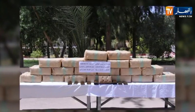 دفاع: حجز ازيد من 5 قناطير من الكيف المعالج بمنطقة بني ونيف الحدودوية ببشار