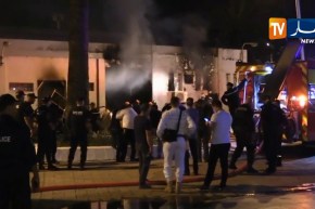 مشاهد للحريق الذي وقع أمس في حناح الأمتعة بـ “مطار هواري بومدين”