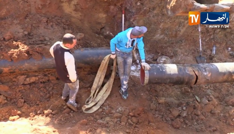 الطارف: تواصل أشغال إصلاح الأعطاب التي مست القناة الرئيسية الناقلة للغاز الطبيعي
