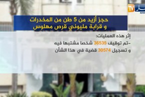 حصيلة: حجز أزيد من 5 طن من المخدرات وقرابة مليوني قرص مهلوس