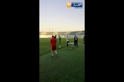 جمال بلماضي يدخل ملعب بيتروسبورت تحت تصفيقات وهتافات أنصار الخضر