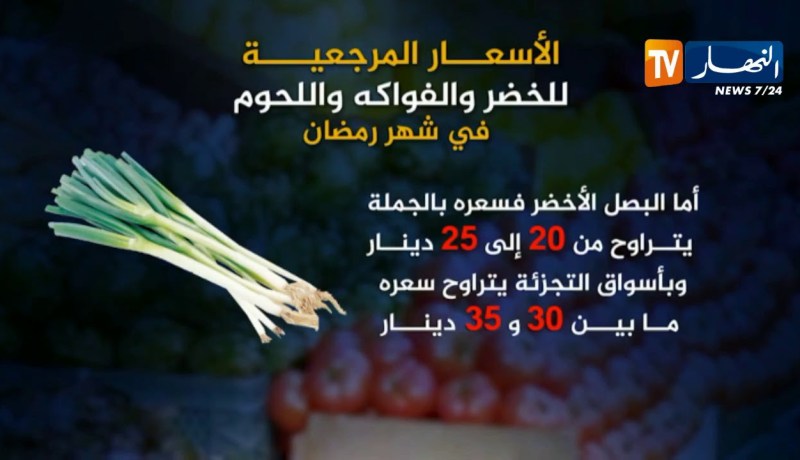 الأسعار المرجعية للخضر والفواكه واللحوم في شهر رمضان