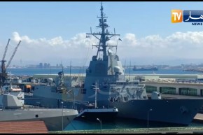 شاهد  .. “الفرقاطة ” الإسبانية ترسو بميناء الجزائر