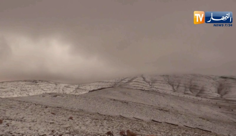 البيض: تساقط الثلوج بأعالي جبال بودوقة