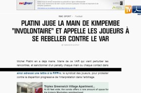 بلاتيني يصف تقنية الفار بالقاتلة لروح الكرة ويدعو نقابة اللاعبين للتدخل لإلغائها