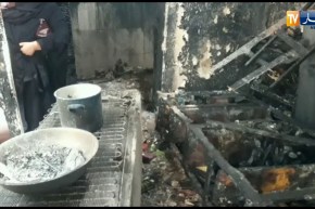 حريق بمبنى هش بحي اول نوفمبر بولاية معسكر