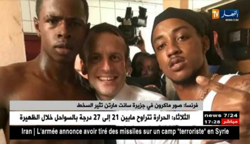 فرنسا: صور ماكرون في جزيرة سانت مارتن ثير السخط