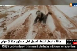 فيديو رائع لأطفال يتزحلقون في الثلج بصحراء النعامة  !!