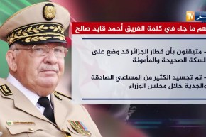 أهم ما جاء في كلمة الفريق “أحمد قايد صالح”