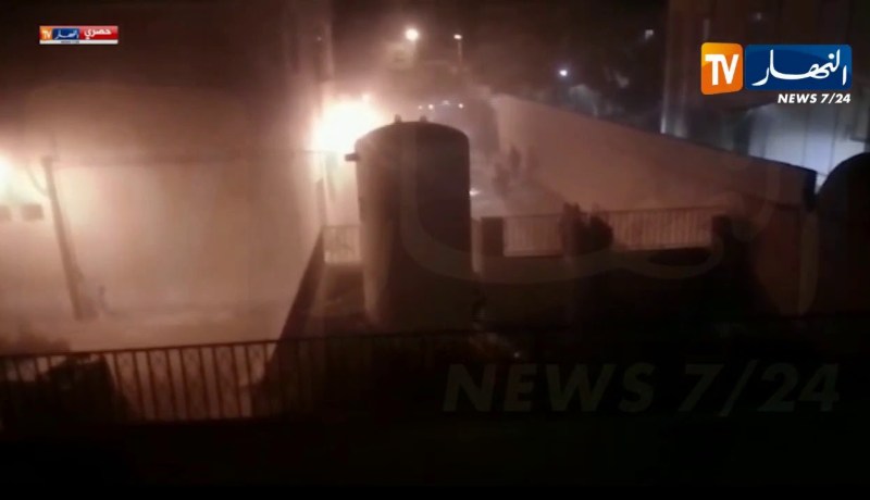 فيديو حصري للنهار..لحظة نشوب الحريق بمستشفى “الأم والطفل” بالوادي