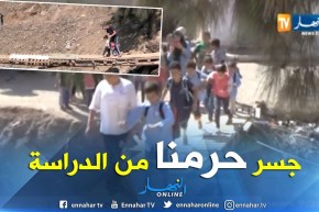 تلاميذ يواجهون الموت 4 مرات في اليوم.. والمتهم.. جسر بألواح مهترئة