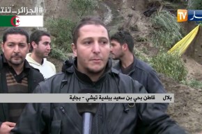 بجاية: كتلة صخرية وإنهيار للتربة تهدد حياة 17 عائلة بمنطقة باكارو ببلدية تيشي