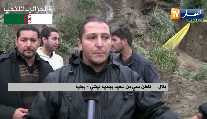 بجاية: كتلة صخرية وإنهيار للتربة تهدد حياة 17 عائلة بمنطقة باكارو ببلدية تيشي