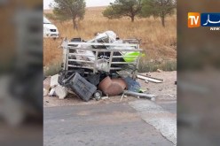 النعامة/ 4 جرحى في حادث إصطدام سيارة وشاحنة بالطريق الوطني رقم  6