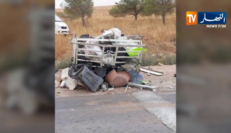 النعامة/ 4 جرحى في حادث إصطدام سيارة وشاحنة بالطريق الوطني رقم  6