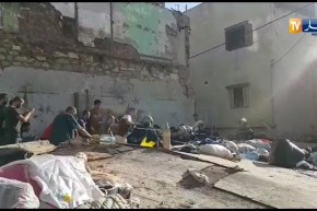 شاهد..لحظة إنتشال الضحية الثانية في إنهيار بناية بوهران