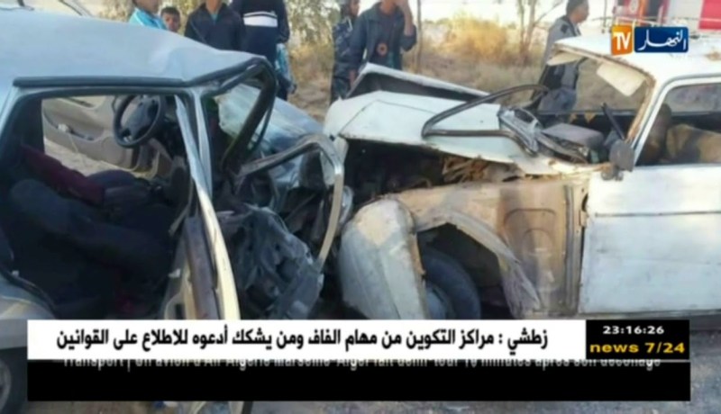 الوادي: إصابة 4 أشخاص في حادث مرور بالطريق الوطني رقم 16
