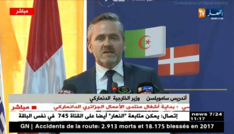وزير الخارجية الدنماركي: “إعادة فتح السفارة الدنماركية في الجزائر..”