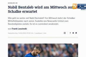 بن طالب يعود إلى ألمانيا للإجتماع مع إدارة شالك بعد نهاية مدة إعارته لنيوكاسل