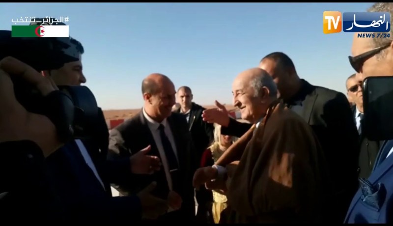 شاهد وصول “تبون” إلى بشار