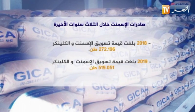 صادرات الإسمنت خلال الثلاث سنوات الأخيرة