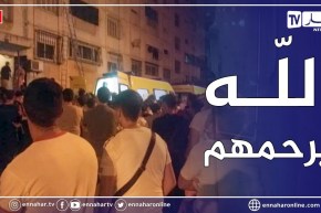 لحظة إخراج عائلة ضحايا الغاز بحي المنظر الجميل 2 بالقبة