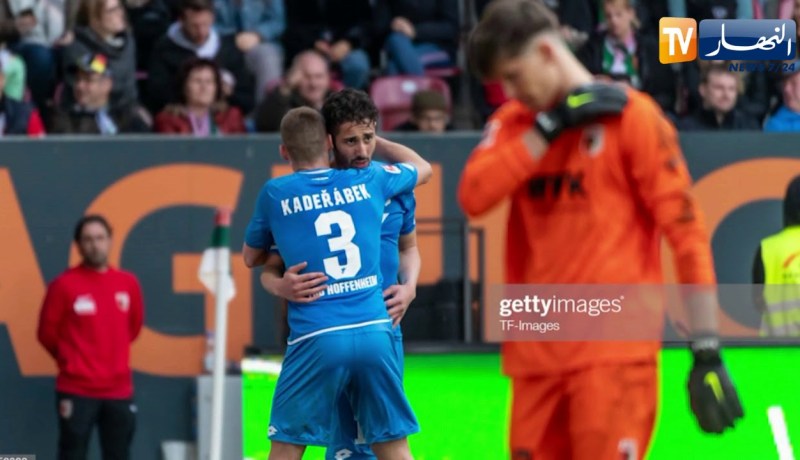 بلفوضيل يسجل هاتريك ويقود هوفنهايم للفوز برباعية أمام أوغسبورغ