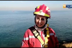 نبيلة عمراش من فرقة الإنقاذ في الأماكن الصعبة والخطيرة تشارك في عملية البحث عن البحارة المفقودين