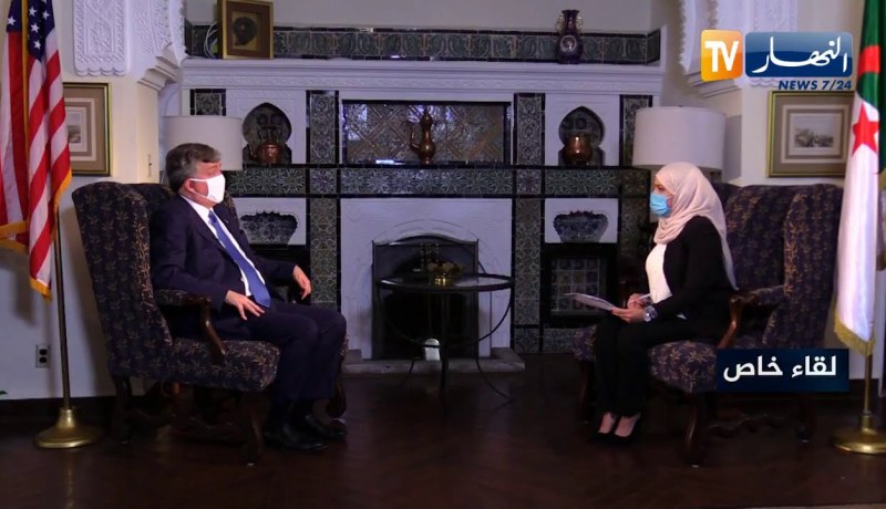 جون ديروشر:أمريكا تقاسم الجزائر في وجهة النظر حول الملف الليبي ووقف إطلاق النار هو الحلّ