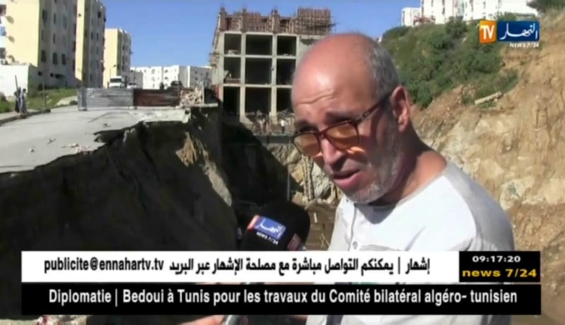 عنابة : مشروع سكني يتسبب في إنهيار الطريق الرئيسي بحي بوخضرة 03 بالبوني