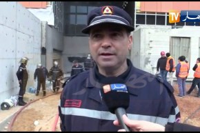 حريق مهول بمركز تجاري قيد الانجاز بشارع شكيب ارسلان في وهران