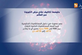 متوسط تكاليف علاج مرض الكورونا عبر العالم